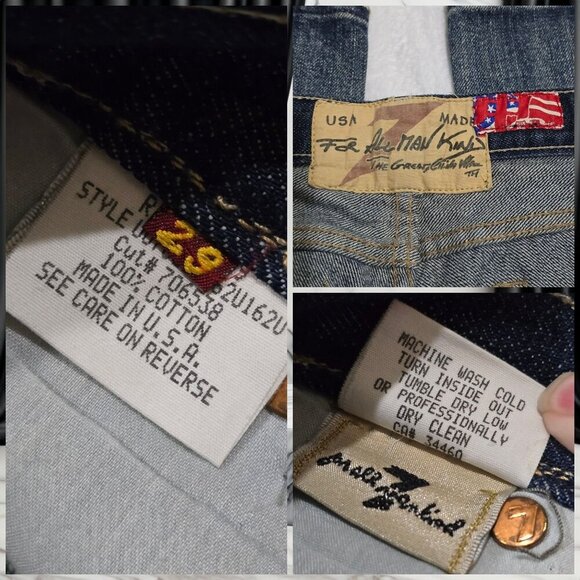 7 For All Mankind ✦ Flare Jeans ✦ “Great Wall of China” Rhinestone Collector 29 - Picture 9 of 13